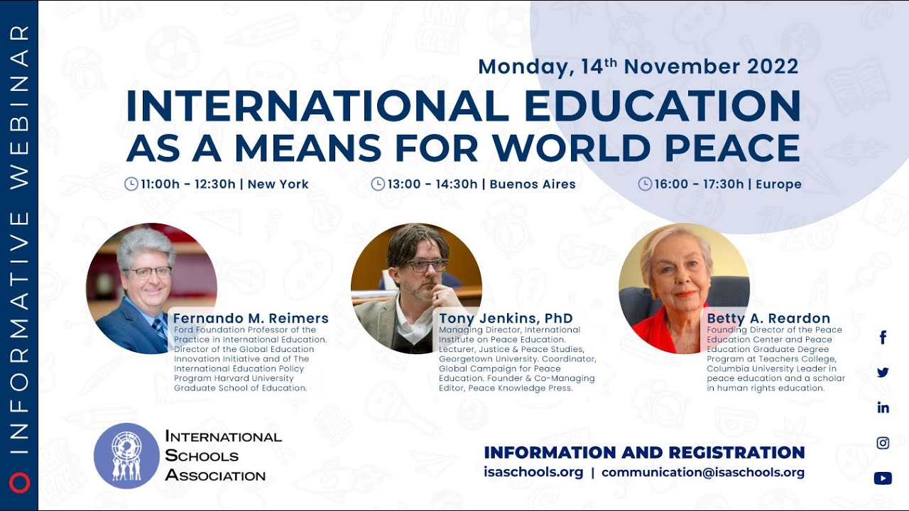 ISA Webinar - International education as a means for peace
