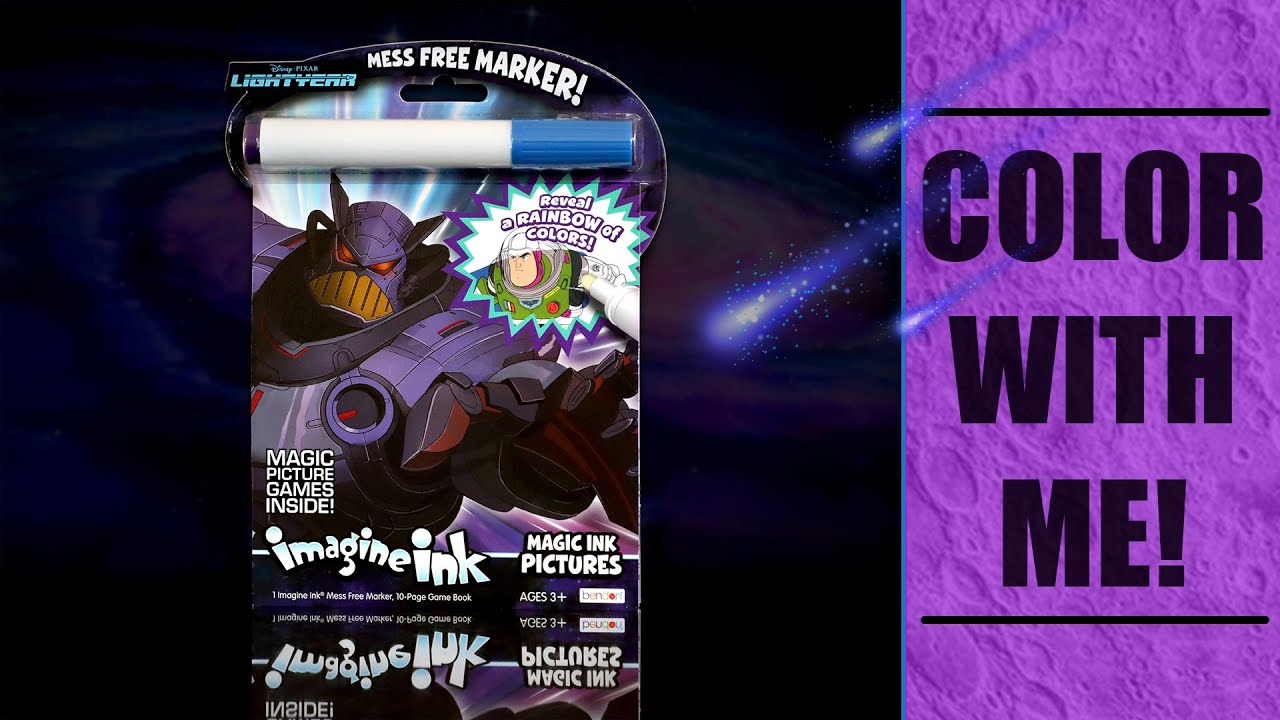 Coloring the BRAND NEW Disney Pixar LIGHTYEAR 2022 Imagine Ink Activity Book&mdash;Invisible Ink!
