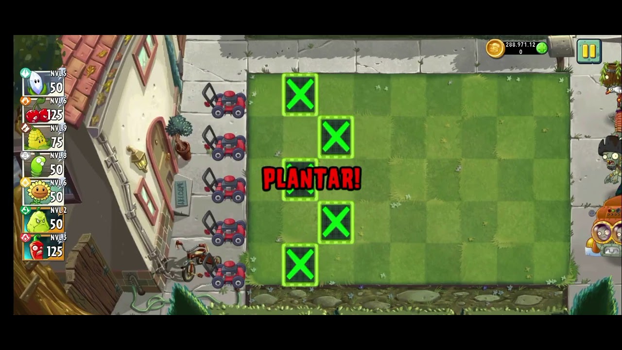 Jogando evento berçário de plantas de lente de grama pvz2 