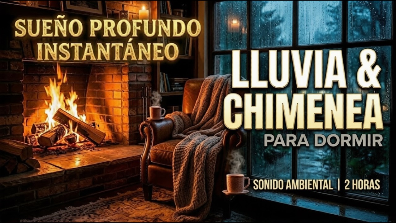 DUERME EN 5 MINUTOS: Sonido de lluvia y chimenea.