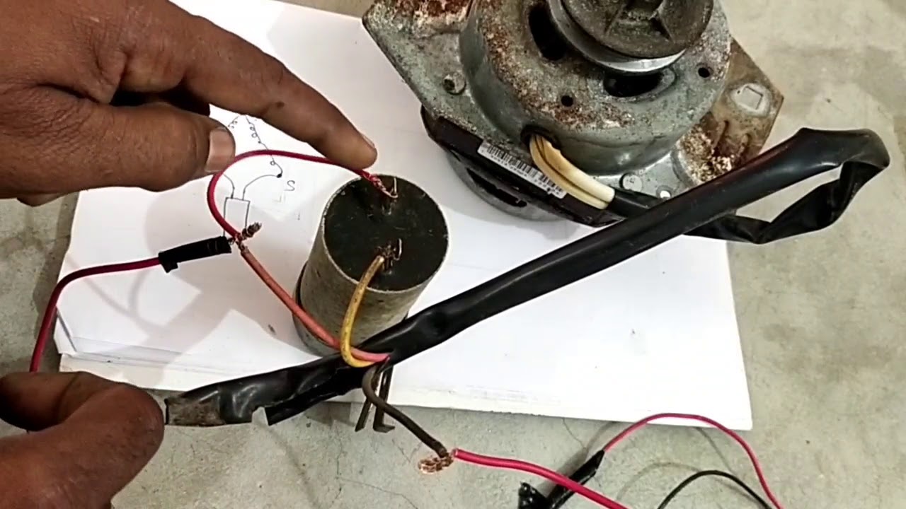 Washing Machine Motor testing, semiautomatic washing machine motor checking, washing motor connectin