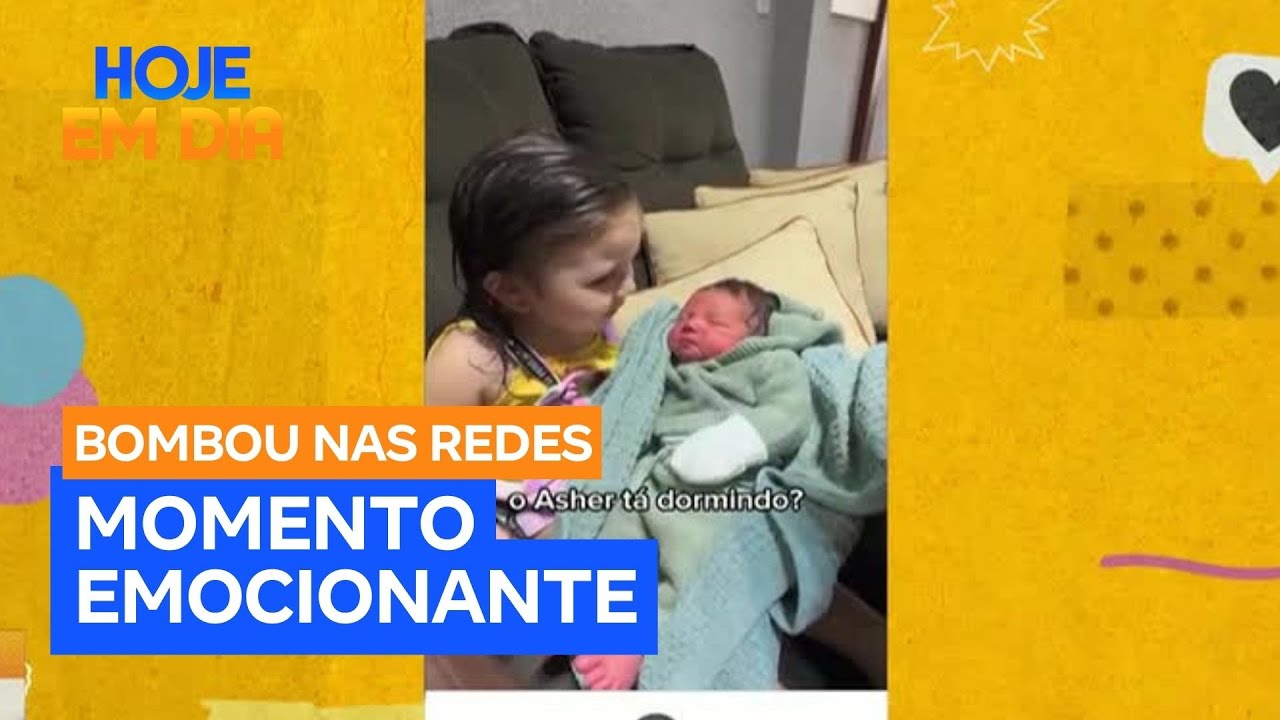 Bombou nas Redes: Vídeo de menina conhecendo irmão recém-nascido viraliza na internet