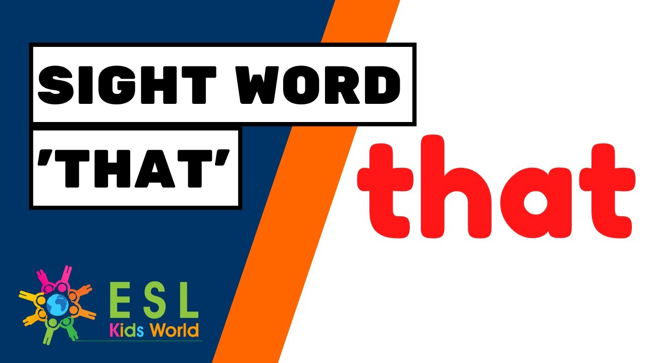Sight Word 'that' | Learn the Demonstrative Pronoun 'that'