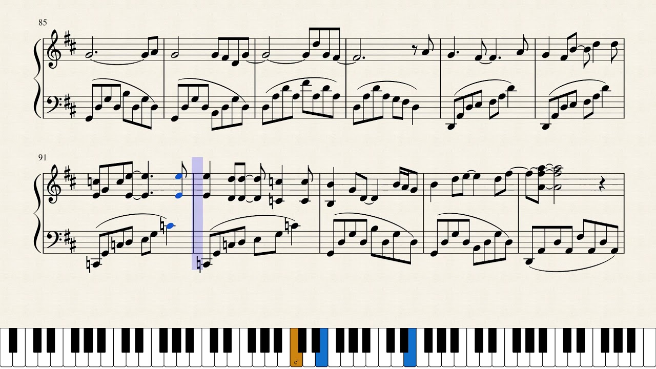 Sweet Child o' Mine for piano