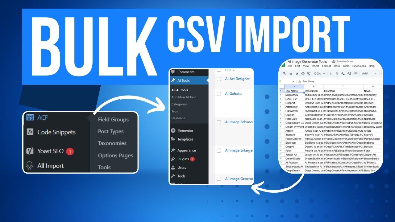 Массовый импорт CSV-файлов пользовательских типов записей ACF в WordPress | Импорт CSV-файлов пол...