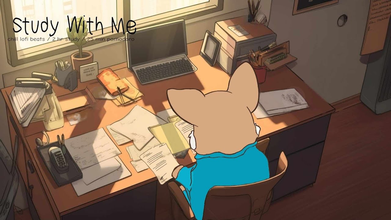 2-Hr Study With Me | Afternoon Study 🌄 | chill lofi beats