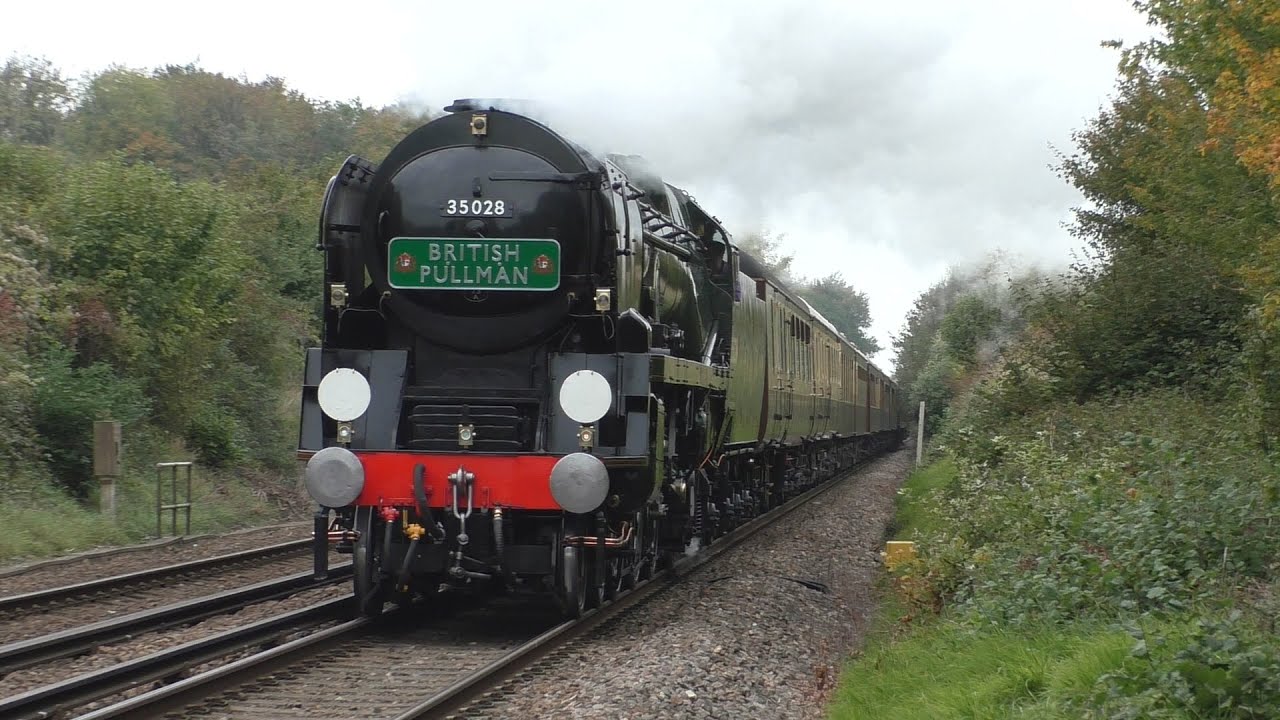 35028 'Clan Line' climbs the Kentish Hills with the 
