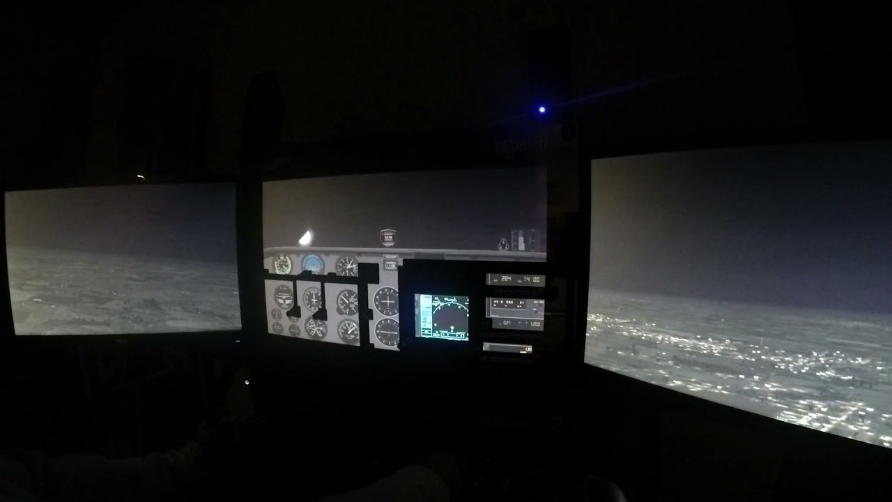 Redbird TD2 Night VFR flight Cessna TR182