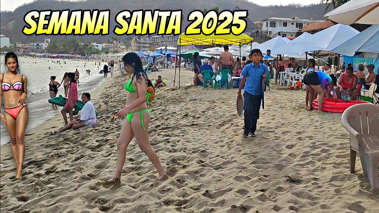 ASI el TURISMO en Semana Santa 2025 Playa MELAQUE JALISCO