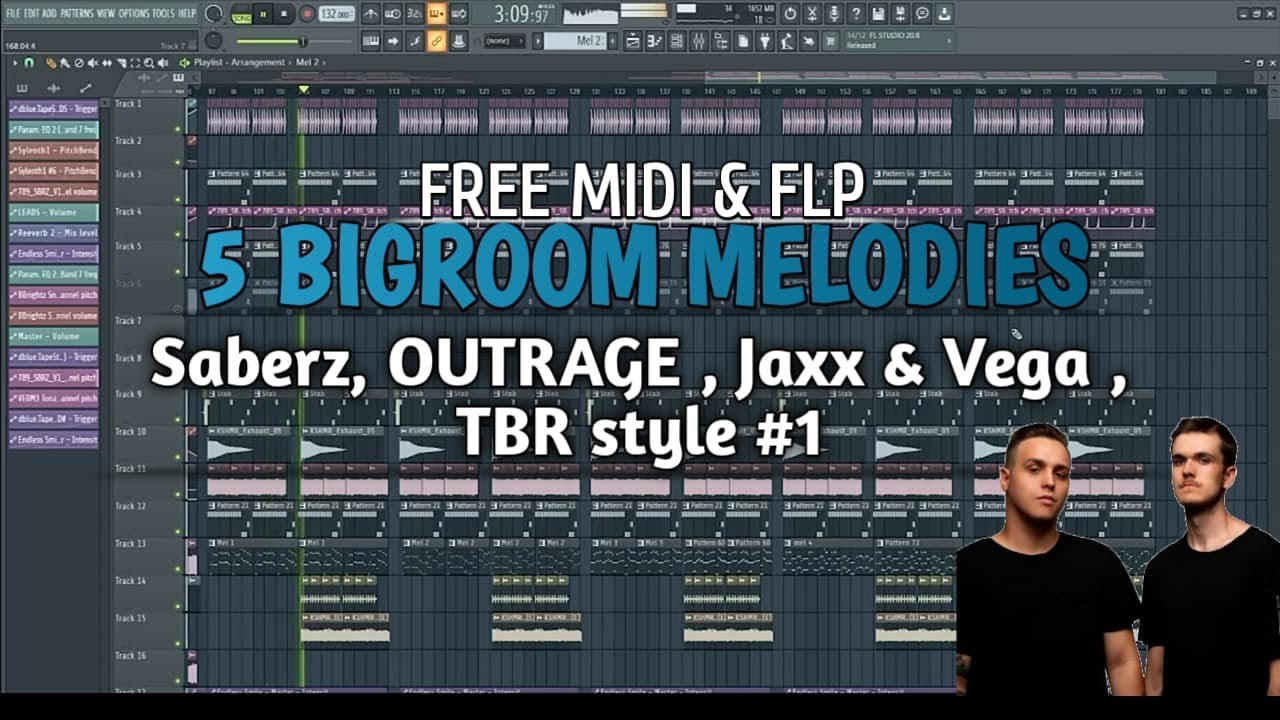 5 Bigroom Melodies| Saberz/Jaxx & Vega/OUTRAGE/TBR style (FREE MIDI & FLP) #1