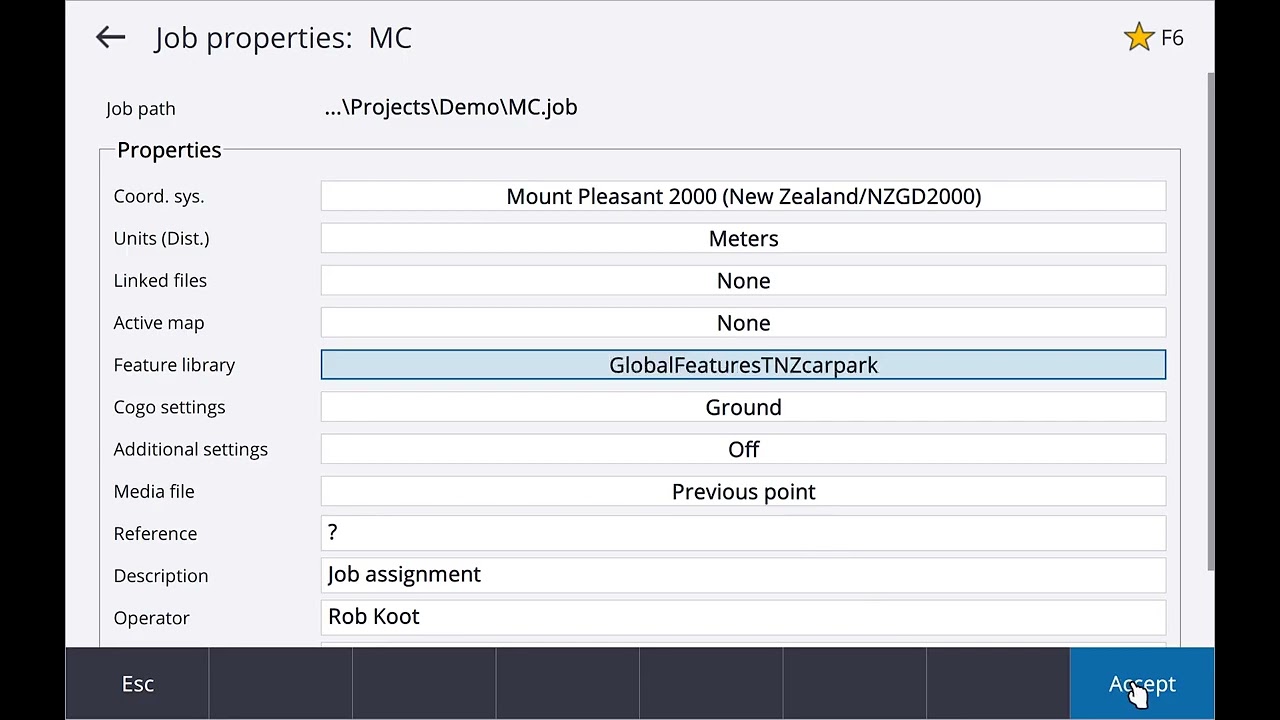 Measure Codes in Trimble Access 2020