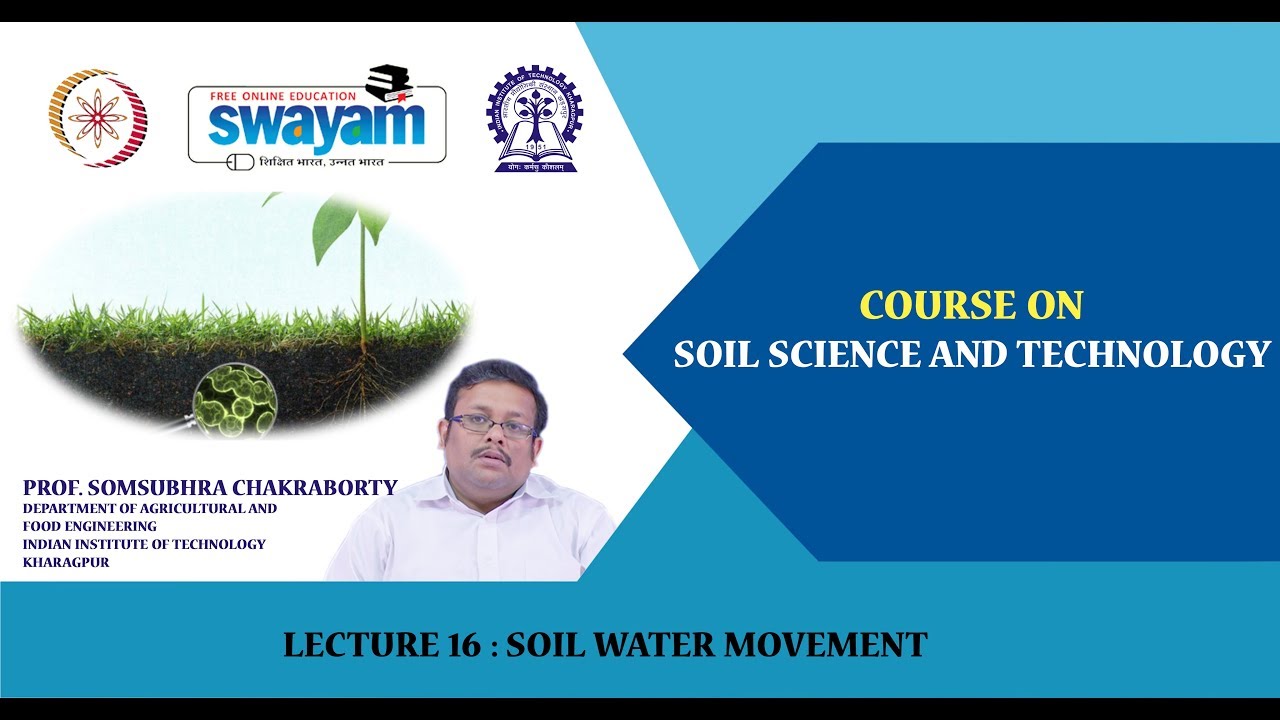 Lecture 16: Soil Water Movement
