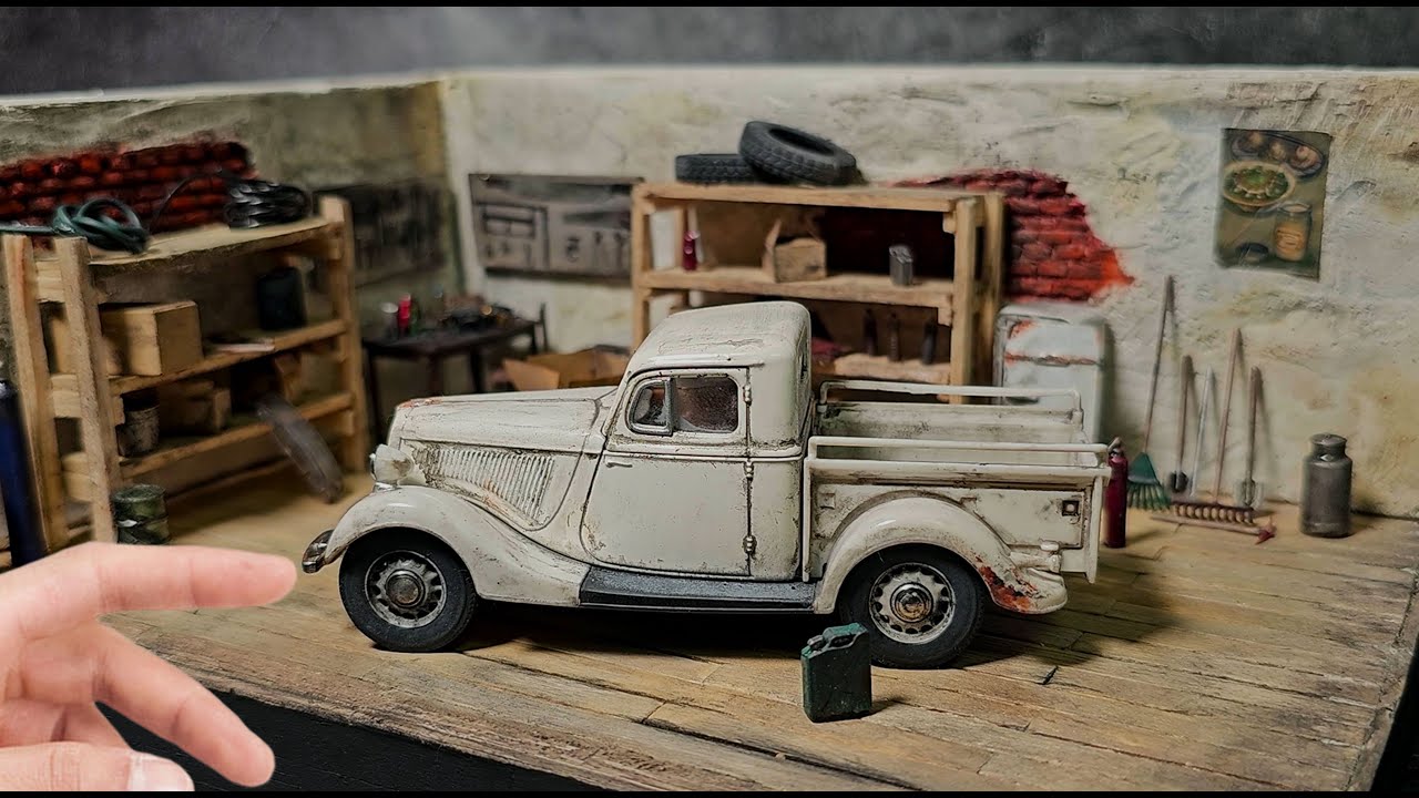 How To Make Miniature Garage | Diorama 1/43 | DIY
