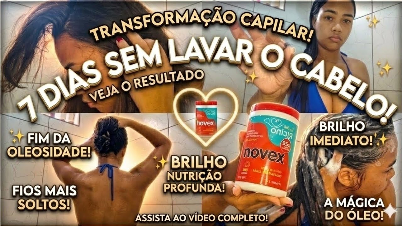 7 DIAS SEM LAVAR O CABELO 😱✨ Olha Essa Transformação!