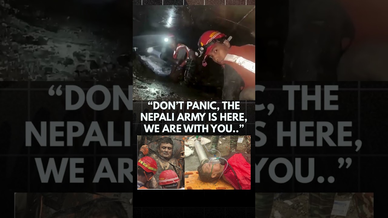 NEPAL FLOODS| Dramatic Visuals From Tunnel Rescue Op #nepalflood #viral #mustwatch #nepal #nepalnews