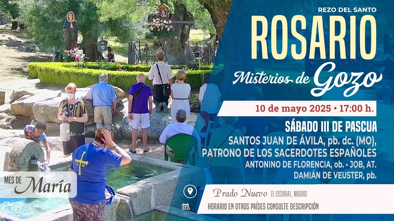 SANTO ROSARIO MEDITADO de hoy Sábado (Misterios Gozosos) desde PRADO NUEVO a las 17:00 h.