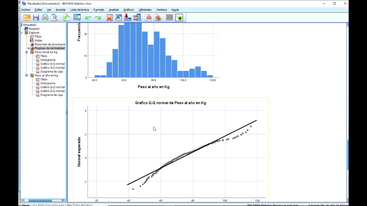 Pruebas de supuestos (Pruebas t de Student), SPSS 25