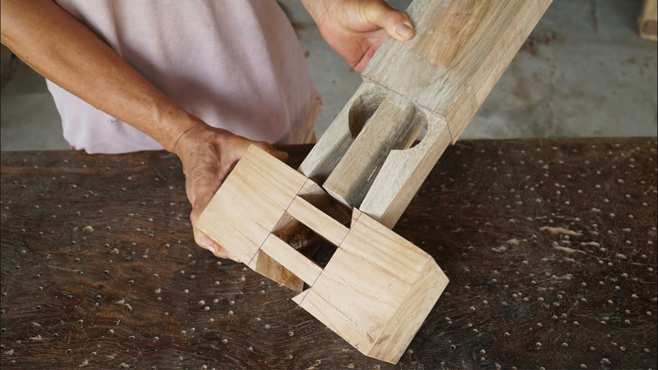 Extremely Ingenious Skills Woodworking Worker, Process Making Wood Hammer 100% Handmade
