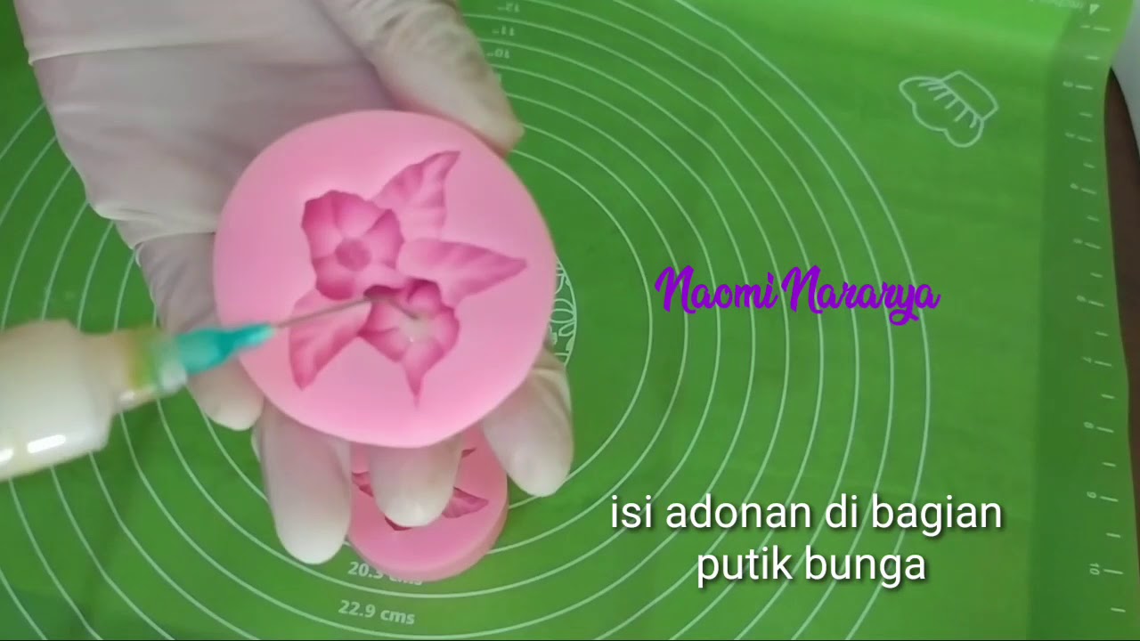 Tutorial membuat bunga dengan cetakan silikon