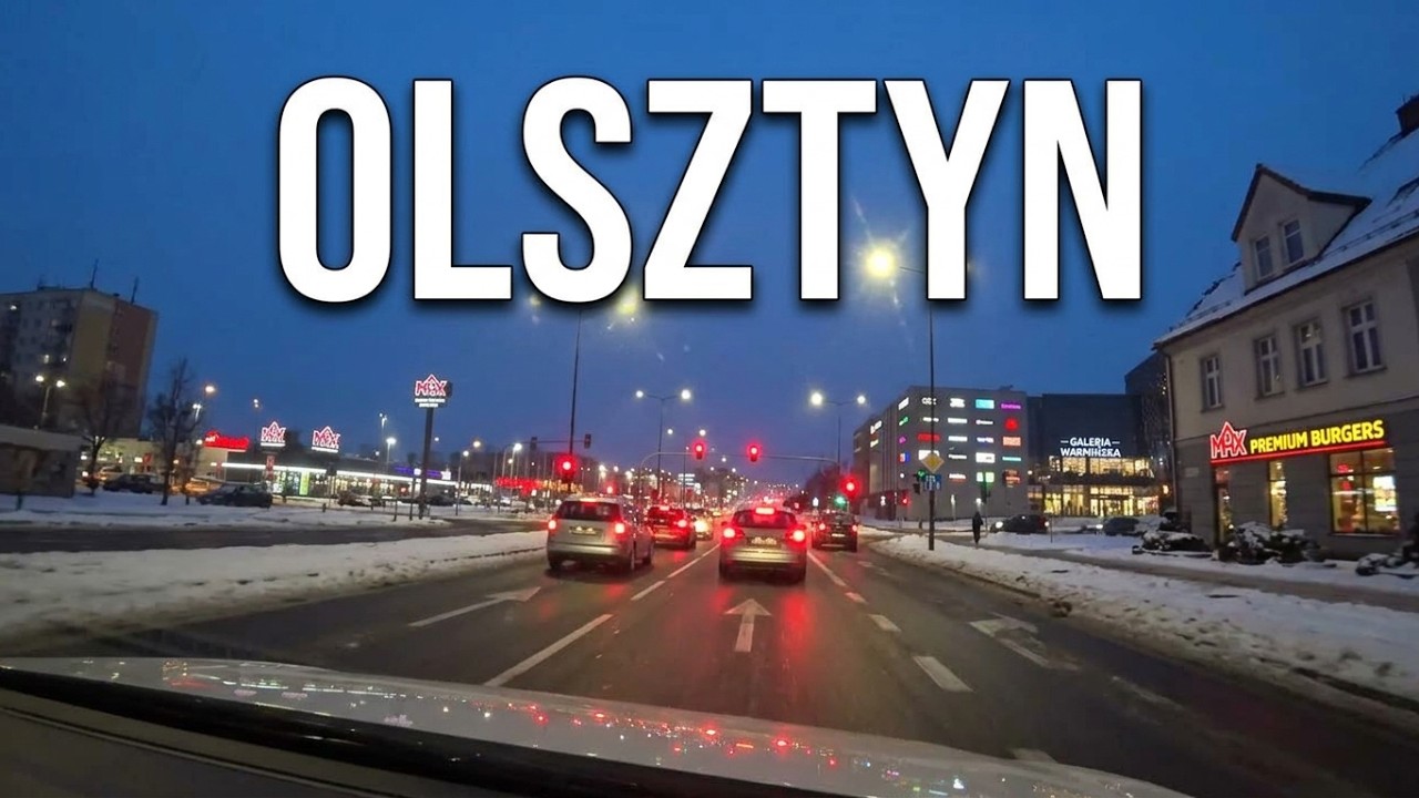 Przejazd ulicami Olsztyna z osiedla Generałów do Teatru Lalek