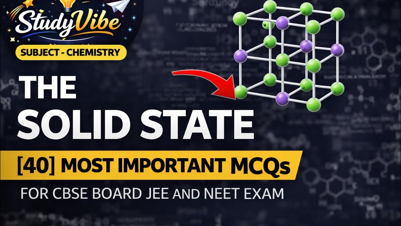 Top Questions from Solid State | Chemistry Quick Revision + Important questions 