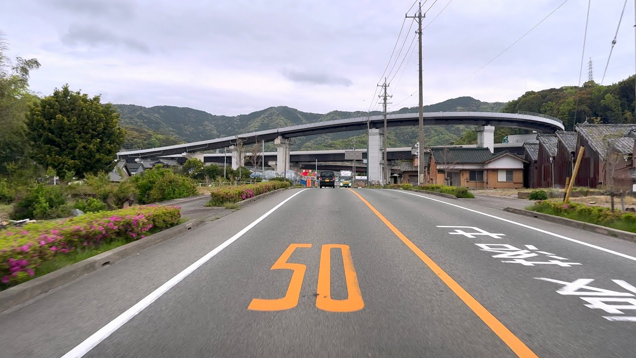 Exploring Morning Drive toward Toyohashi City Aichi Prefecture