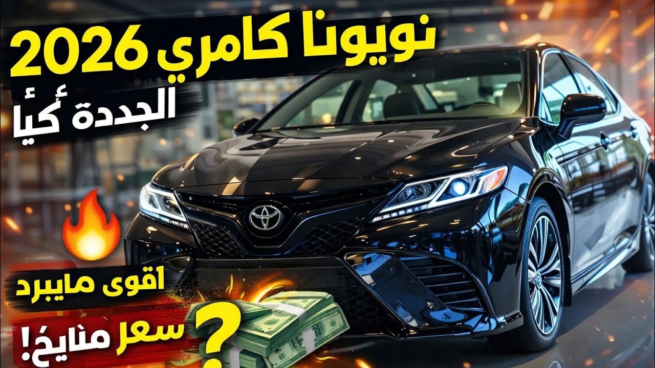 تويوتا كامري 2026 الجديدة كليًا | تصميم جريء، نظام هايبرد أقوى، وأسعار مفاجئة! 🔥🚗