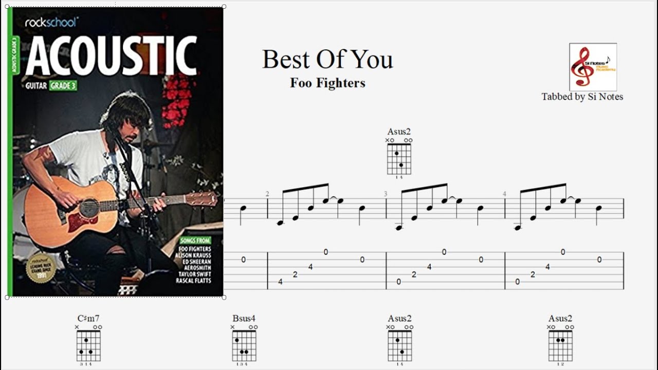 Best Of You - Foo Fighters - Rockschool Acoustic Guitar - Grade 3