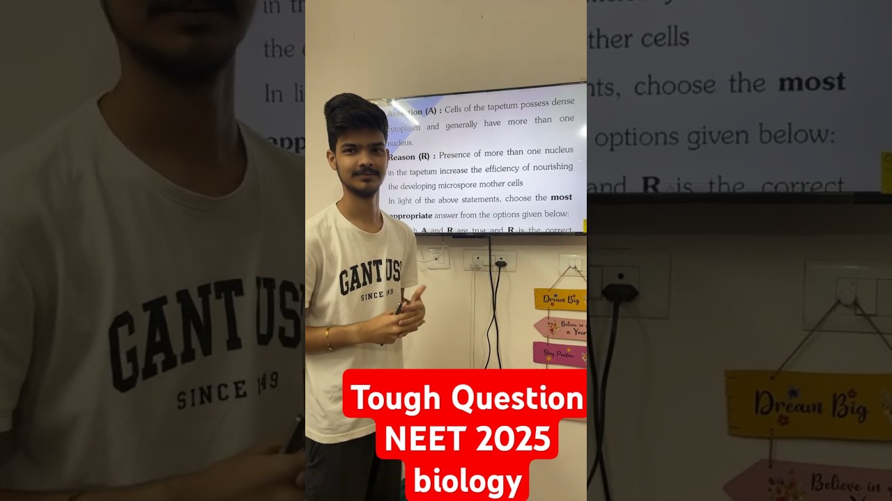 NEET 2025 Biology Tough Question | #neet2025 | Assertion reason Questions Neet biology