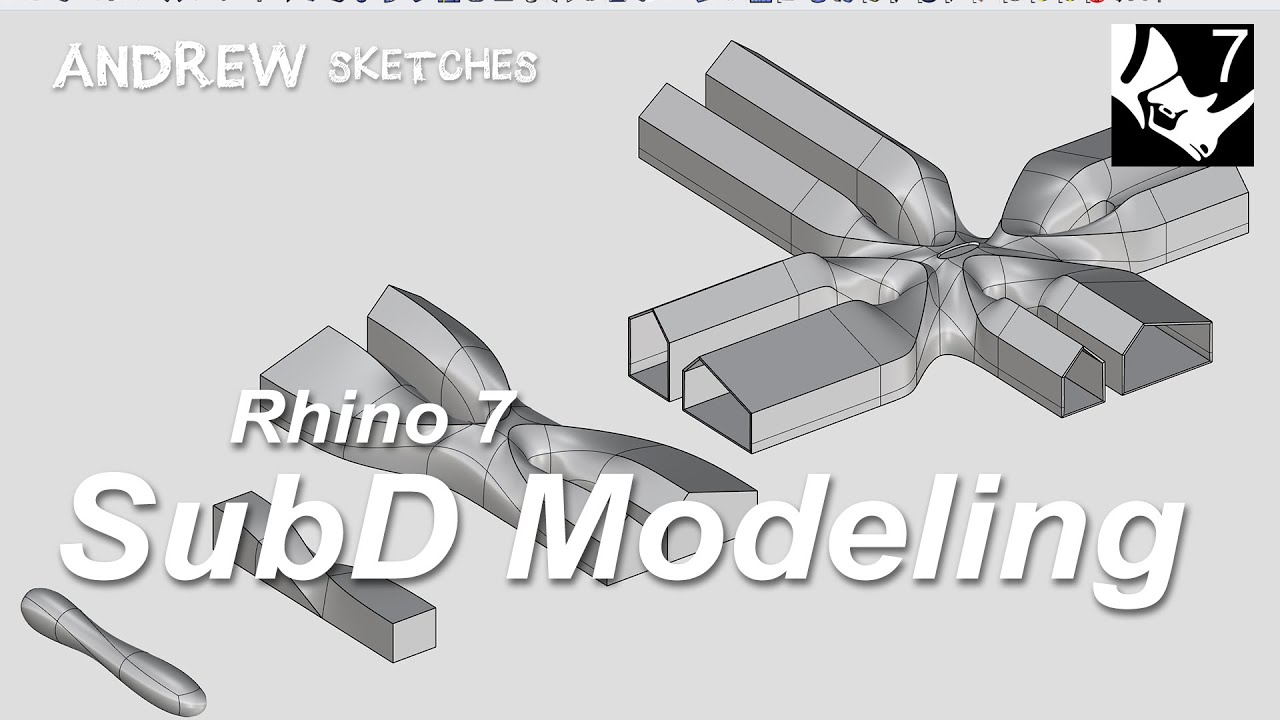 SUBD MODELING Sketching RHINO 7 Tutorial (Andrew Sketches 3)