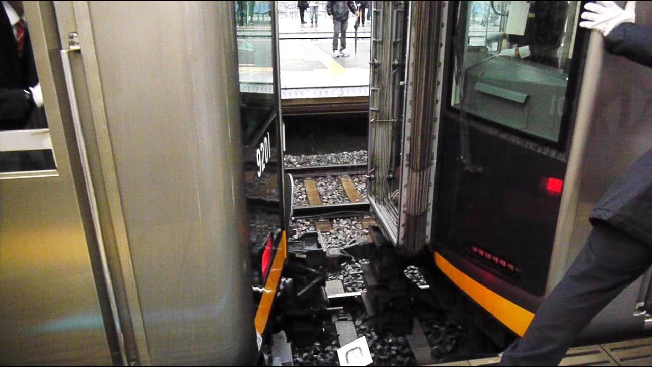 阪神 9000系+1000系 快速急行 三宮行き 解結作業 尼崎駅にて