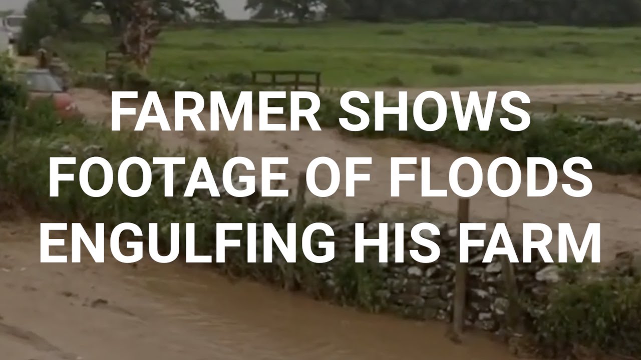 Farmer shows footage of floods engulfing his farm