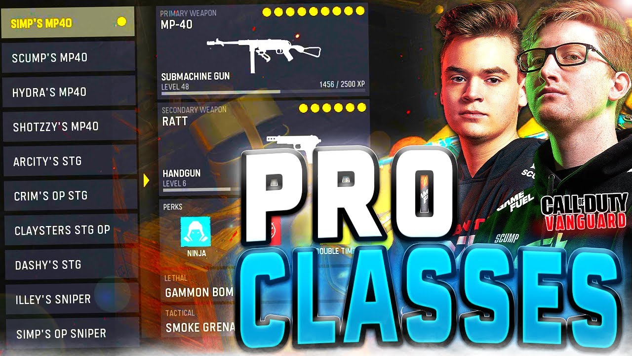 NEW BEST PRO Vanguard Loadouts! MP40, STG, KAR98k, Pistol, Perks & GA's! CoD Vanguard Classes & Tips