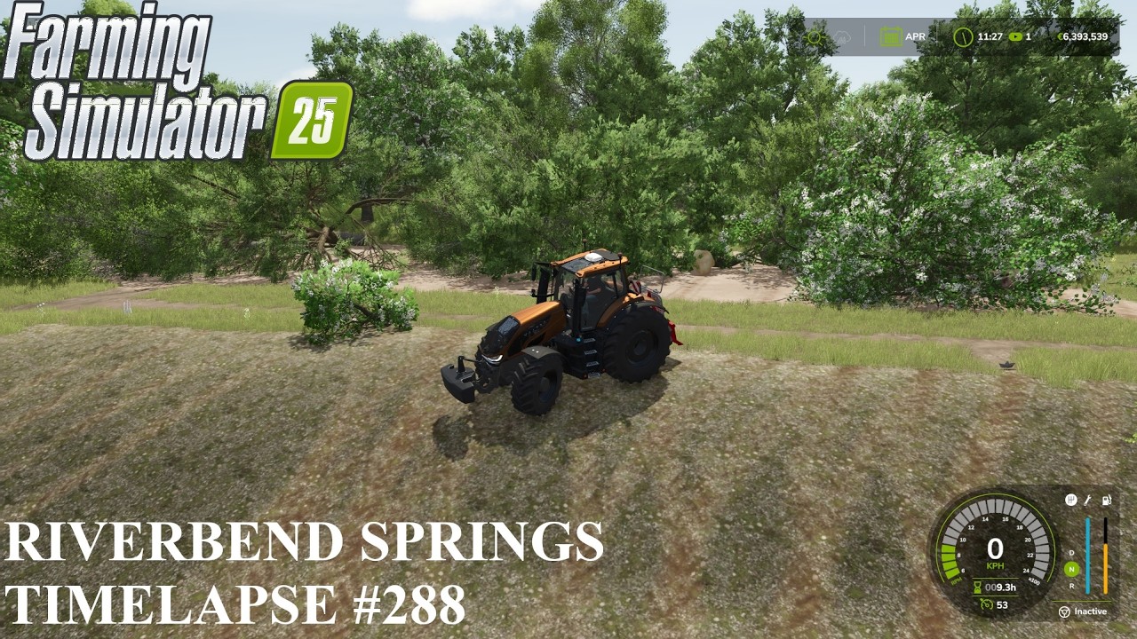 TREES SKIDDING FOR FIELD & New small tractor! Riverbend Springs FS25 Timelapse Ep 288