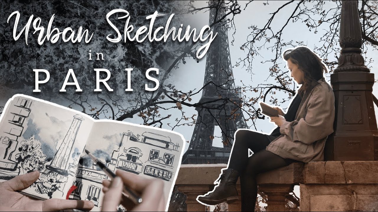 Городские зарисовки в Париже 🇫🇷 Travel Sketchbook