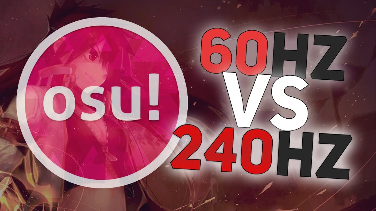 osu! 60hz vs 240hz (960 FPS Slow-mo)