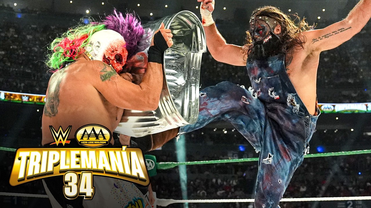 Psycho Clown против El Carnicero | Уличная драка в Мексике: лучшие моменты Tripleman&iacute;a 34: 13 сен...
