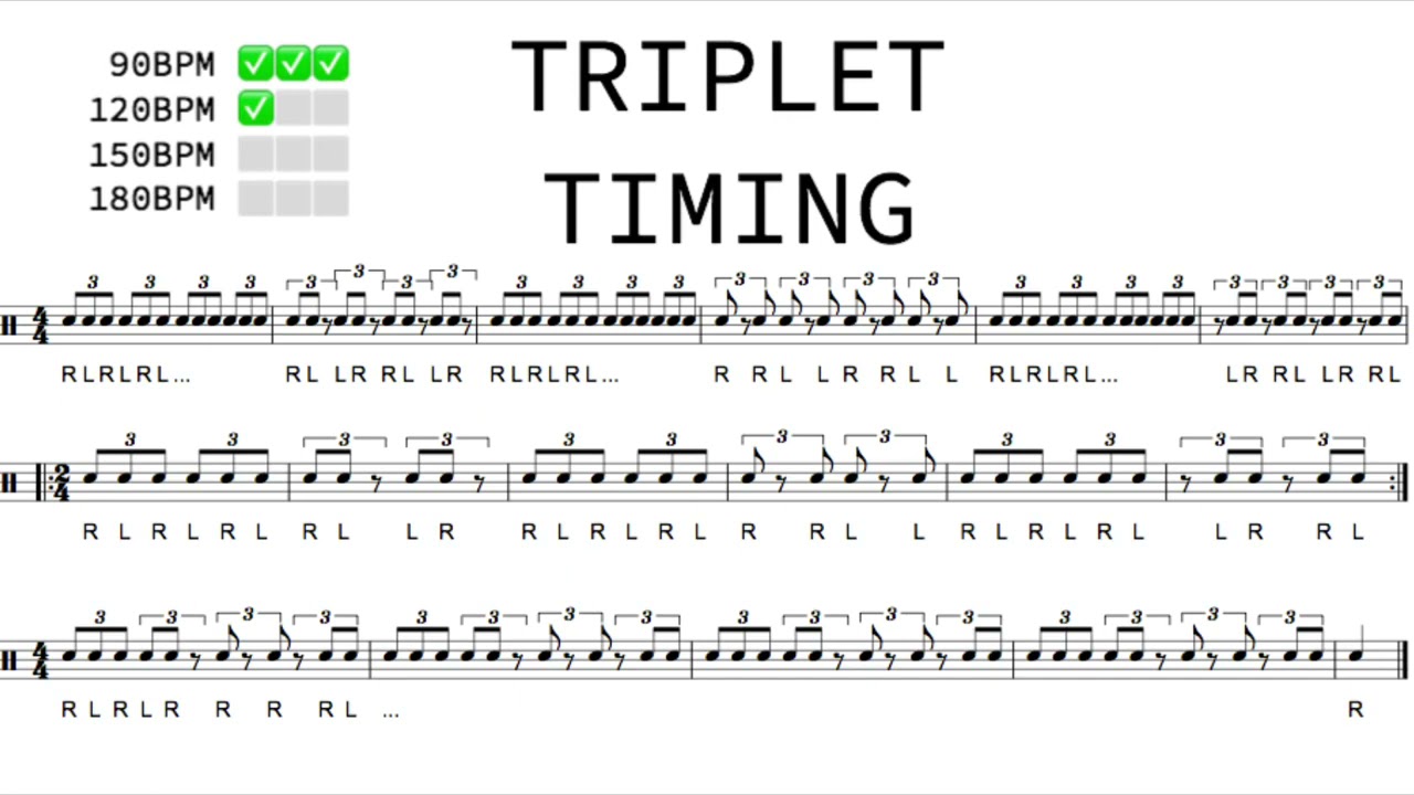 TRIPLET TIMING 🥁 Drumline Exercise Practice Track