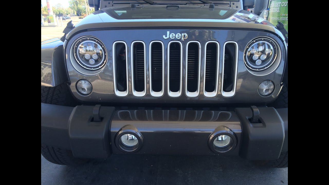 LED Halo Headlight Upgrade on a Jeep JK