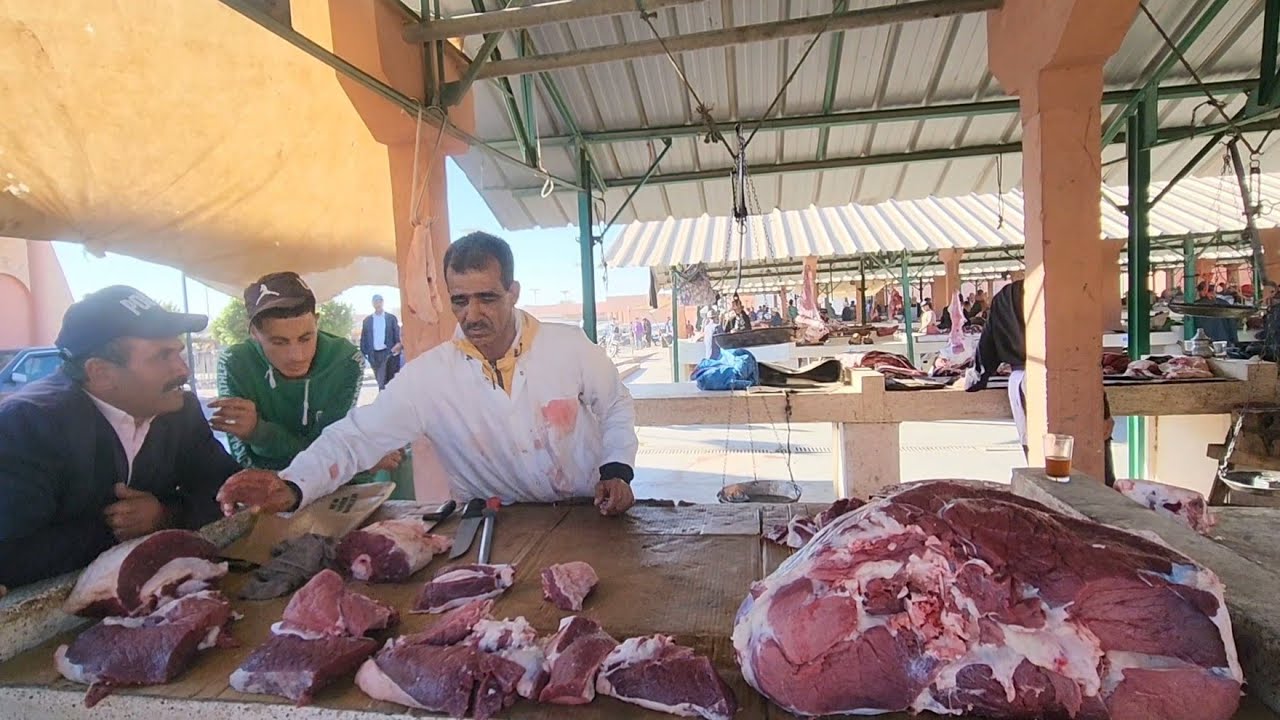 🇲🇦🔥مباشرة من سوق جمعة كيسر نقدم لكم أتمنة اللحوم حمراء تاريخ تصوير 16/7/2024
