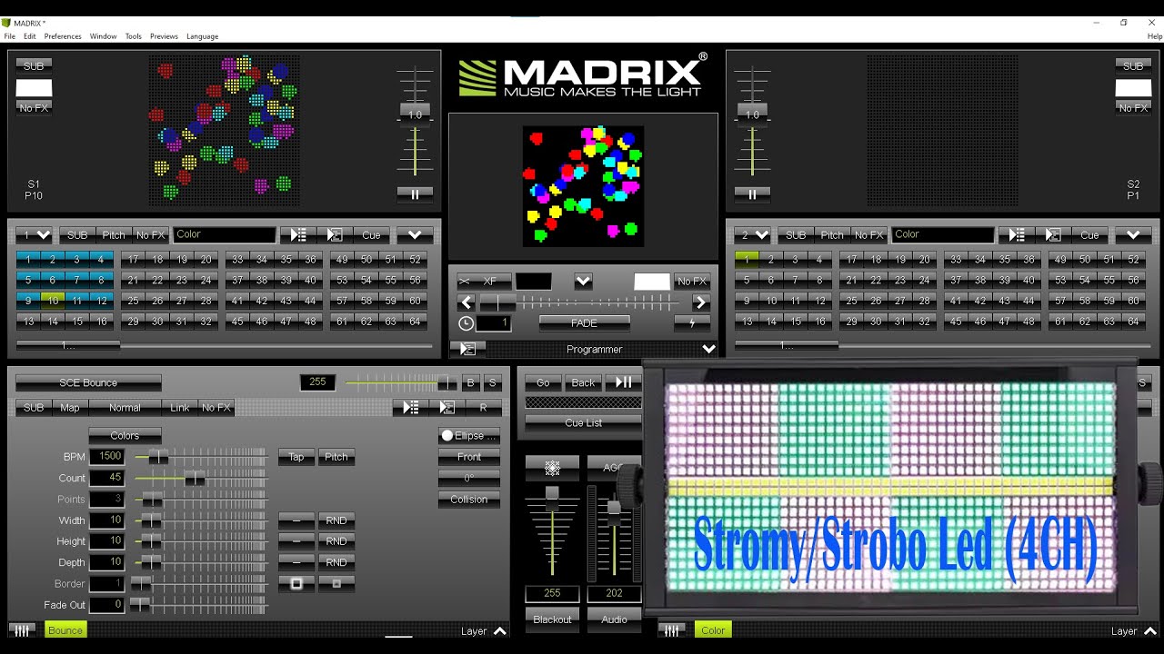 TUTORIAL KONEKSI MADRIX TO STROBO LED STROMY ( 4, 11,32,39 CH)