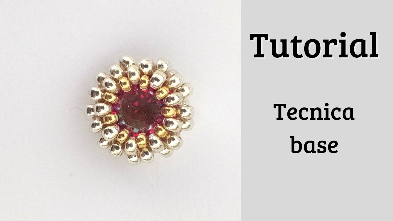 Tutorial base perline: come incastonare uno chaton da 8mm al peyote | How to bezel a 8 mm chaton
