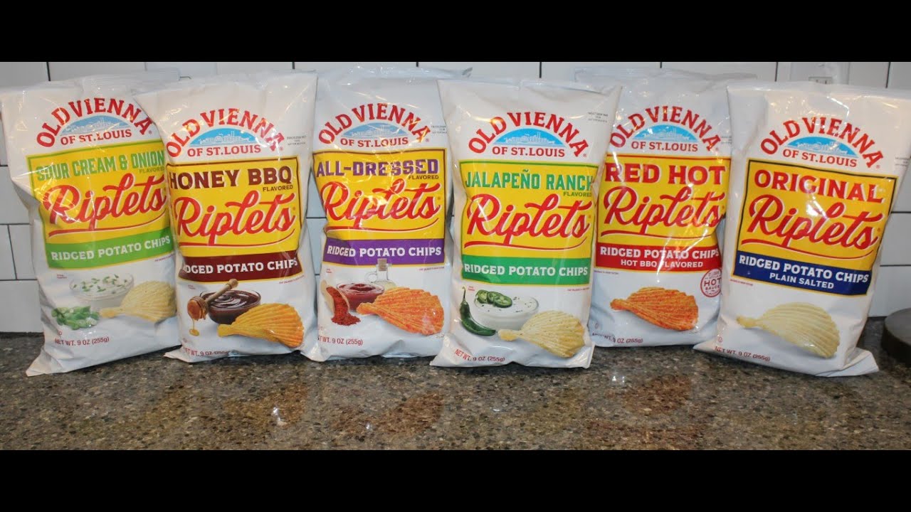 Trying SIX Old Vienna St. Louis Ridged Riplets Potato Chips Review