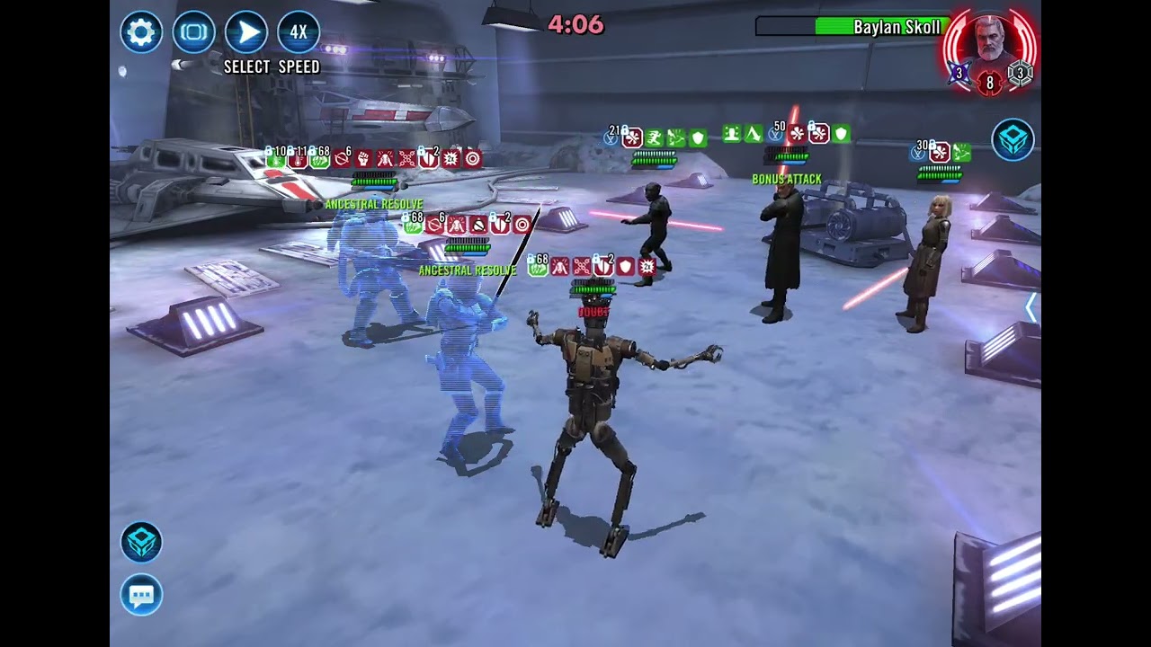 Grand Arena 3v3 - Bo-Katan (Mand'alor) vs Baylan Skoll
