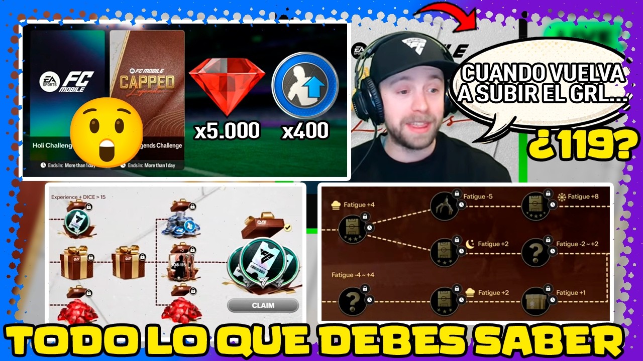 Modo desafío regala 5.000 joyas y rangos, ¿cuándo llega el GRL 119? Y todo sobre Capped Legends