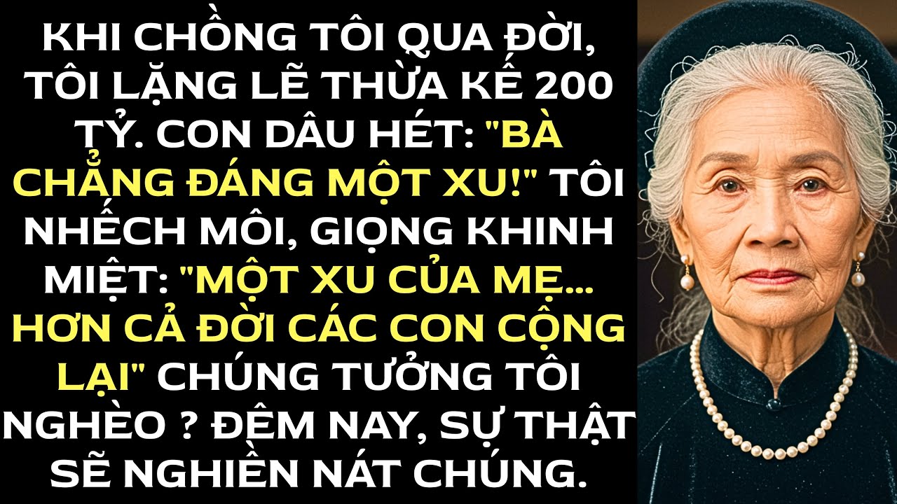 Tôi thừa kế 200 tỷ sau khi chồng tôi qua đời may mắn là tôi đã không nói với ai cả...