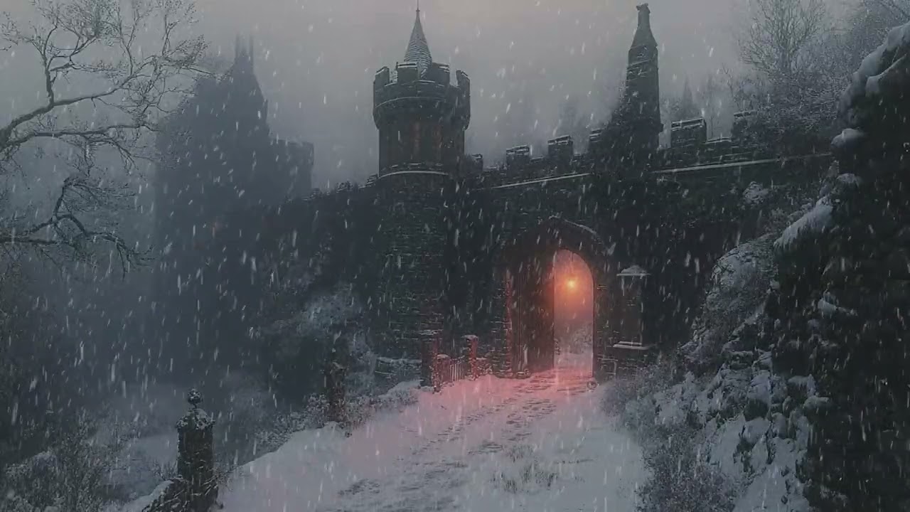 A Cinematic Winter Night with Snow and Endless Silence