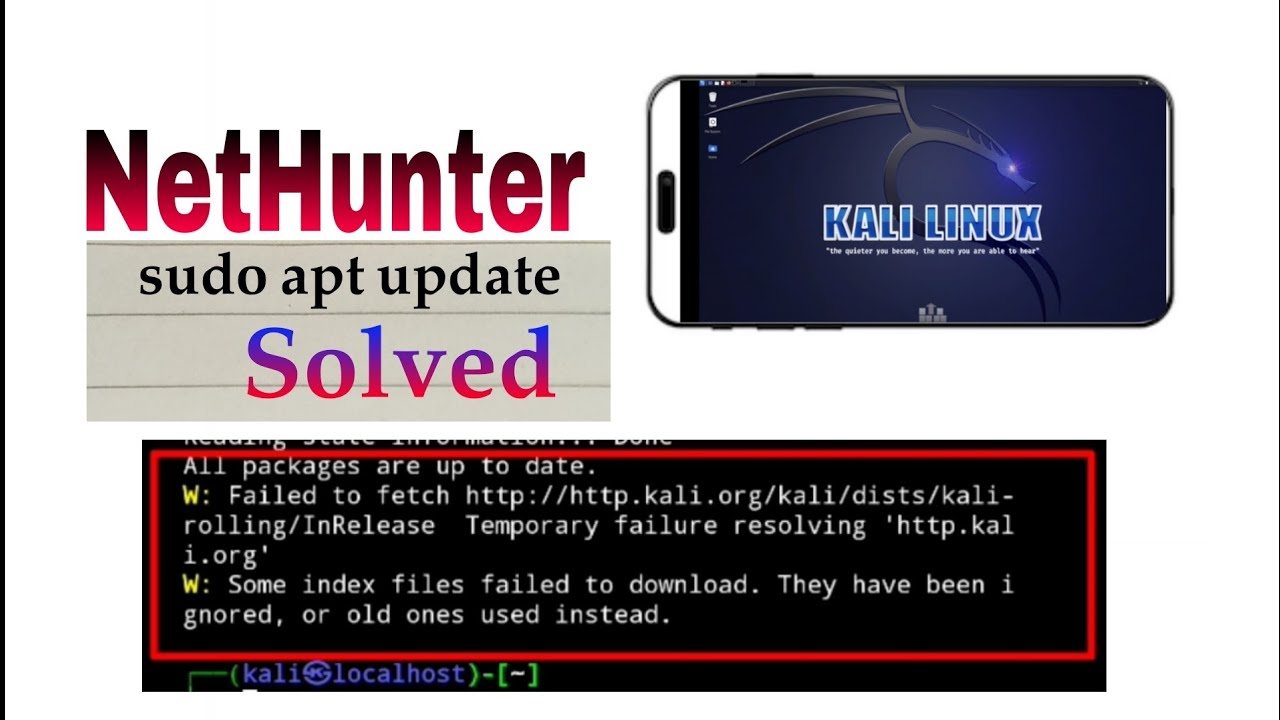 sudo apt update error solved in nethunter