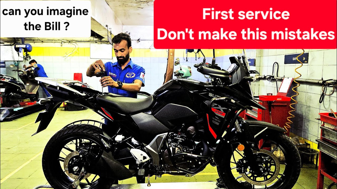 suzuki v strom 250 first service #vstrom #automobile #suzukimotorscampus #adventure #bikers #bike 