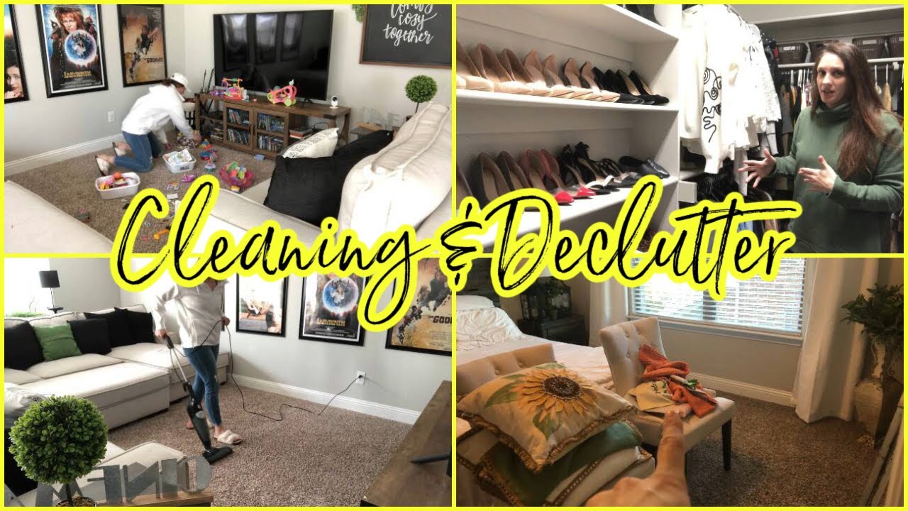 CLEAN THE UPSTAIRS WITH ME + MASSIVE DECLUTTER OF MY MASTER CLOSET| CRAFTYGIRL VLOGS